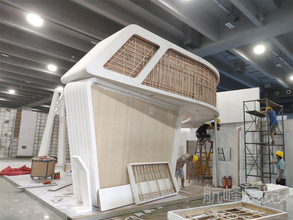 中交第二公路工程局展覽展臺(tái)搭建現(xiàn)場