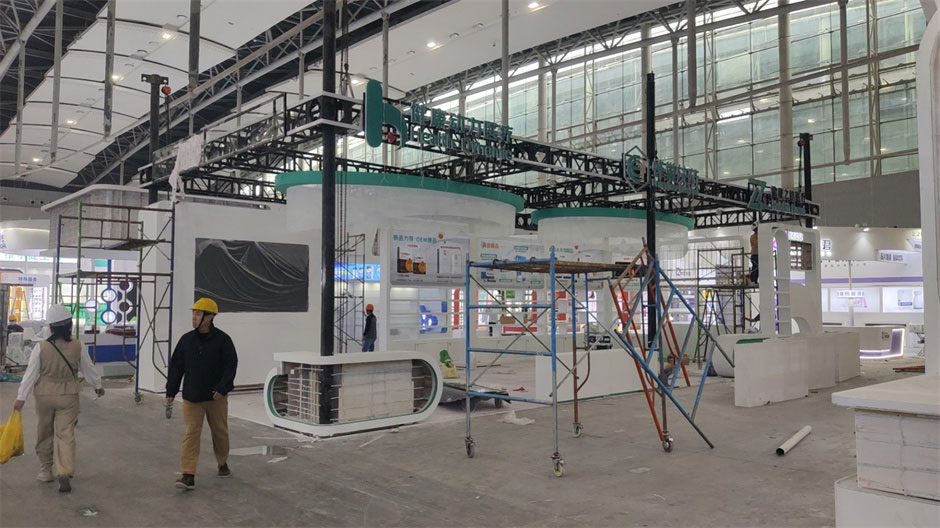 健康動力醫療展覽展臺搭建現場