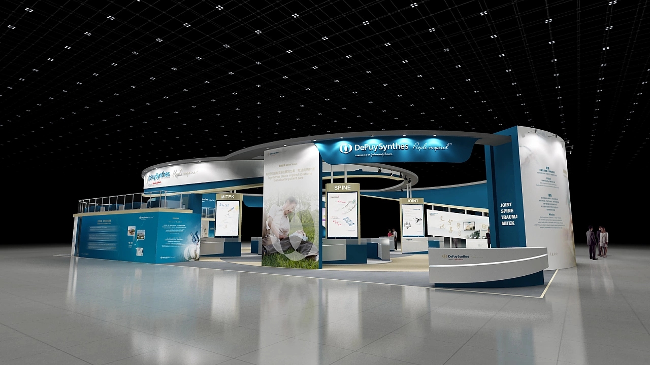 圓形交匯結(jié)構(gòu)展臺設(shè)計搭建案例分析